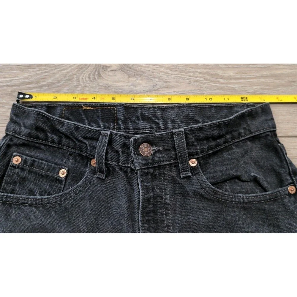 VINTAGE 90's LEVIS 550 BLACK RELAXED TAPERED JEANS MENS  28X32(26X31 ACTUAL) EUC